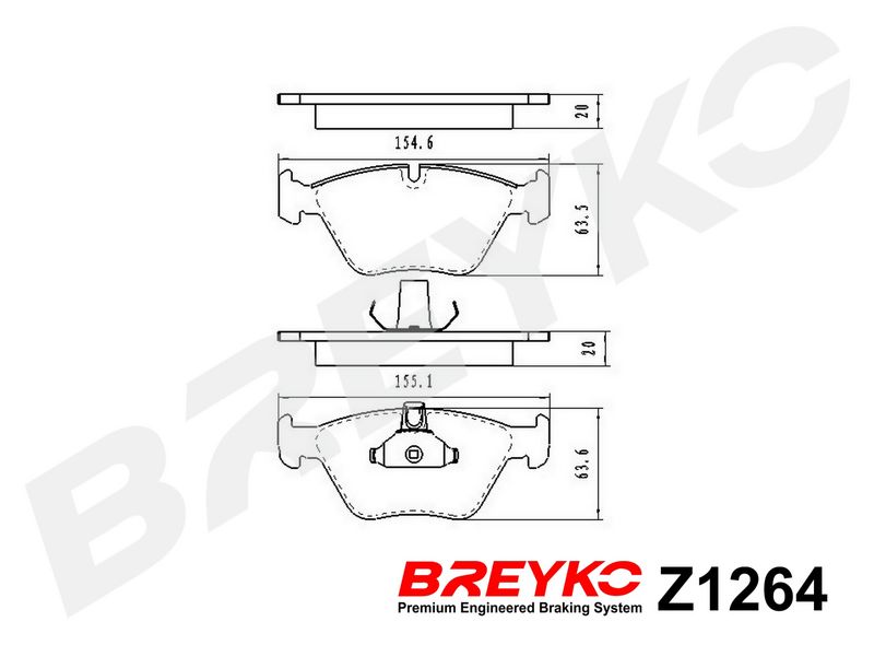DAVID VASCO Z1264 Brake Pad Set, disc brake