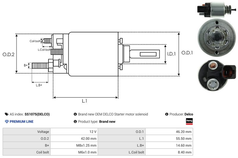 AS-PL SS1075(DELCO) Solenoid Switch, starter