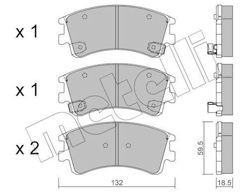 Plaquettes+de+frein+à+disque METELLI 22-0476-0