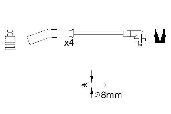 Комплект проводів високої напруги, Bosch 0986356829