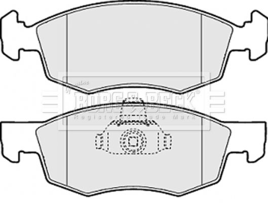 Комплект гальмівних накладок, дискове гальмо, Borg & Beck BBP1886