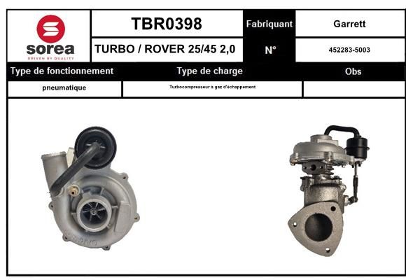 Compresor,sistem de supraalimentare TBR0397 EAI
