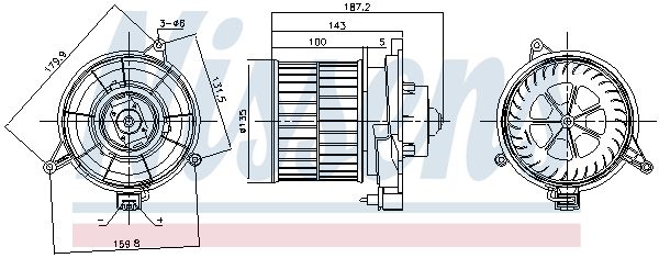 Компресор салону, Nissens 87312