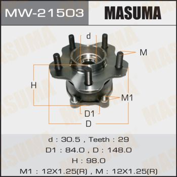 Комплект колісних підшипників, Masuma MW21503