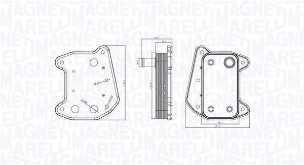 Охолоджувач оливи, моторна олива, Magneti Marelli 350300001800