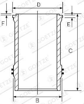 Chemise+cylindre GOETZE ENGINE 14-376210-00
