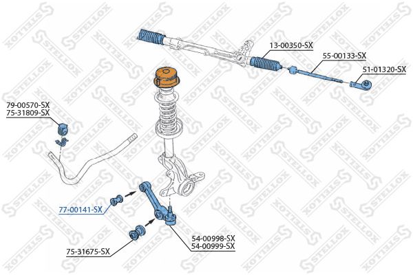 STELLOX 77-00141-SX Mounting, control/trailing arm