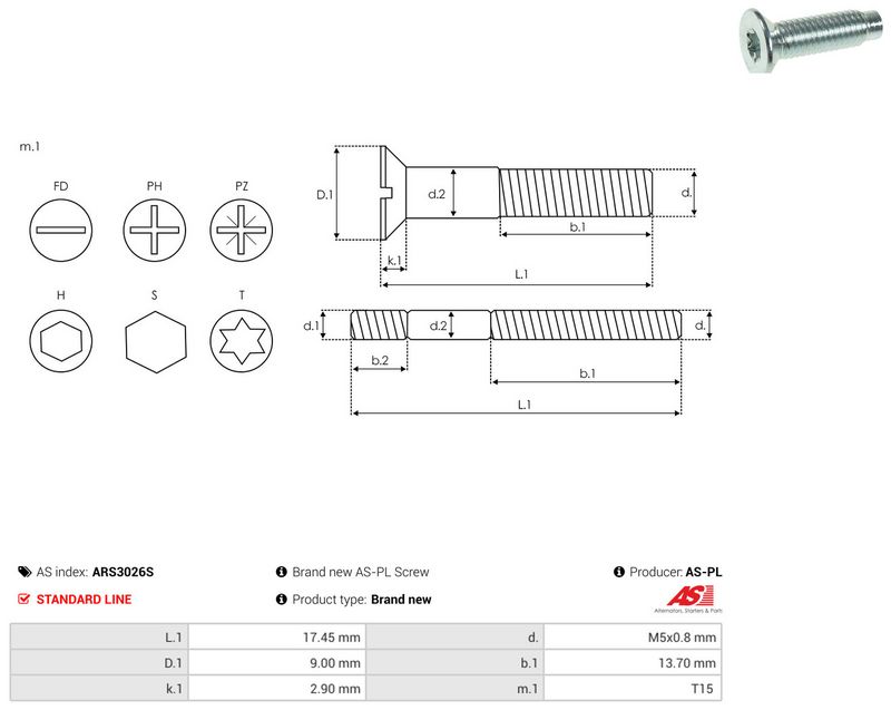 AS-PL ARS3026S Repair Set, alternator