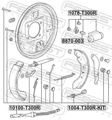 Rattapidurisilinder, FEBEST 1078-T300R