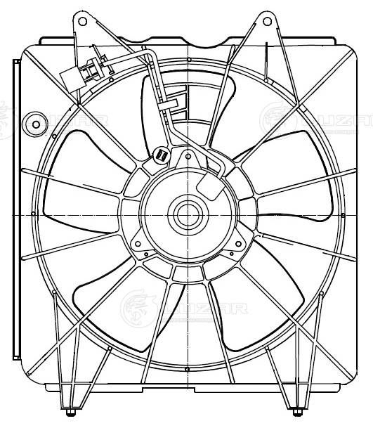 Вентилятор, конденсатор кондиціонера, Honda CR-V III (06-) 2.0i/2.4i (LFAC 2320) Luzar, Luzar LFAC2320