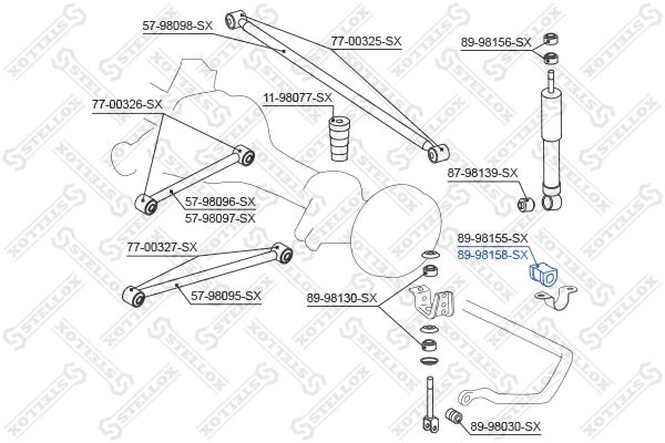 STELLOX 89-98158-SX Mounting, stabiliser bar