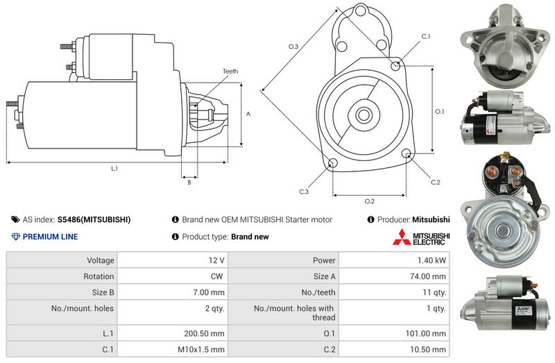 Prekės atitinka OEM kodą: P55W-18-400
