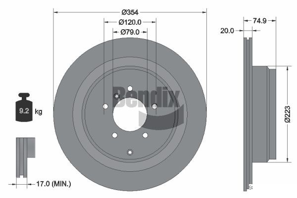 BENDIX Braking féktárcsa BDS1810