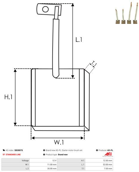 Süsinikuhari, starter, AS-PL SB3007S