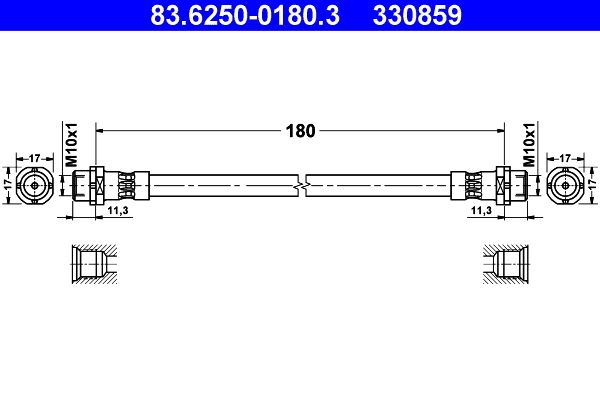 Furtun frana 83.6250-0180.3 ATE