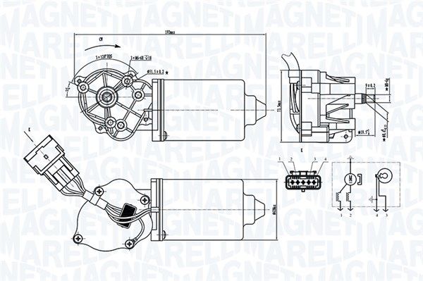 MAGNETI MARELLI törlőmotor 064372000010