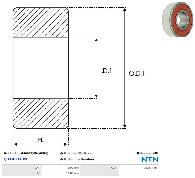 AS-PL ABE9003(NTN)(BULK) Bearing