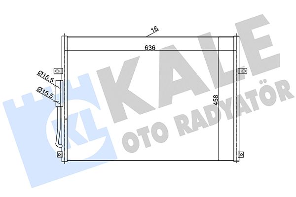 KALE JEEP Радиатор кондиционера конденсатор Grand Cherokee II 2.7CRD/4.7 99-03