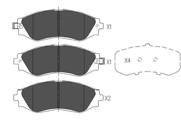 Kavo Parts KBP-1001 Brake Pad Set, disc brake