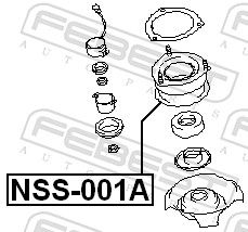FEBEST NSS-001A Suspension Strut Support Mount
