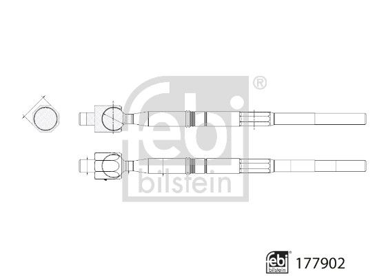 Осьовий шарнір, поперечна кермова тяга, Febi Bilstein 177902