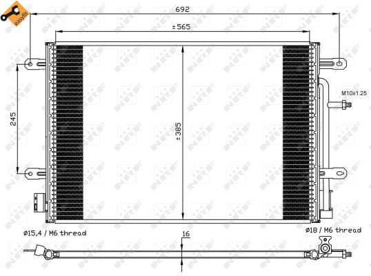 NRF 35560 Condenser, air conditioning