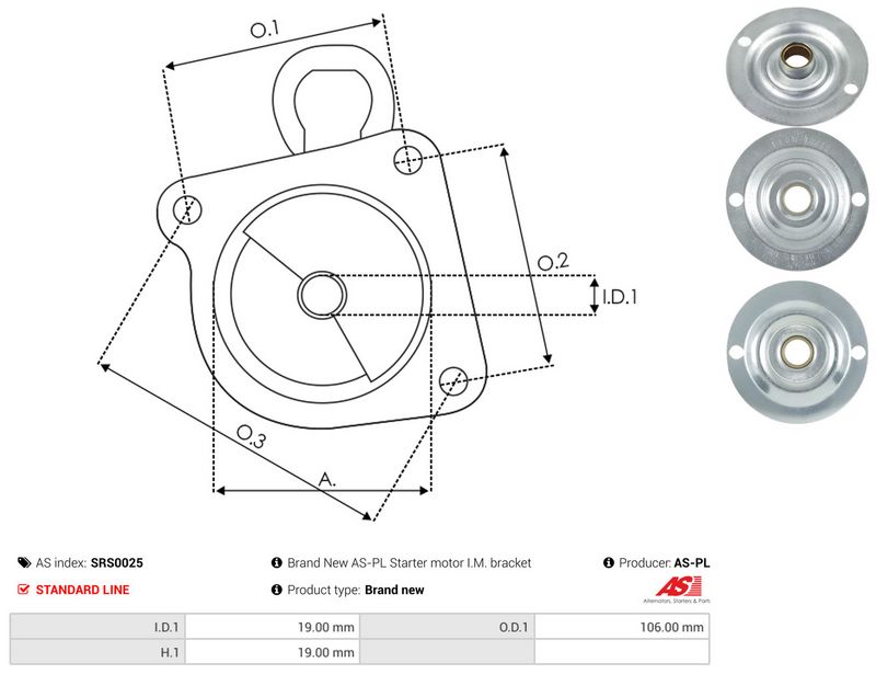 AS-PL SRS0025 Starter Lid, carburettor