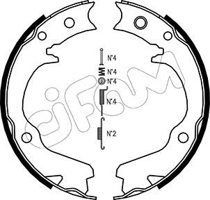CIFAM fékpofakészlet, rögzítőfék 153-386K