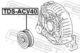 FEBEST TDS-ACV40 Belt Pulley, alternator