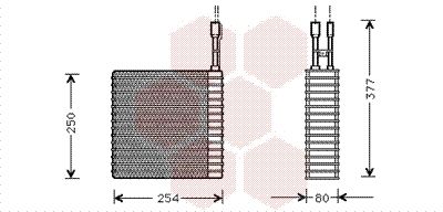 VAN WEZEL párologtató, klímaberendezés 2100V030