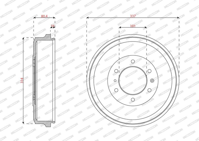 Ferodo Brake Drum FDR329835