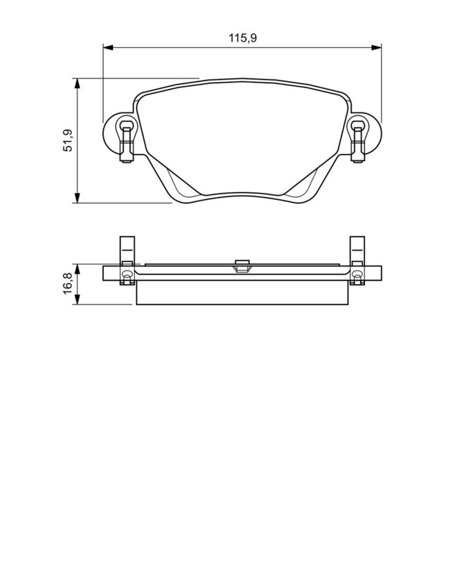 BOSCH Plaquettes de frein à disque 0 986 494 046