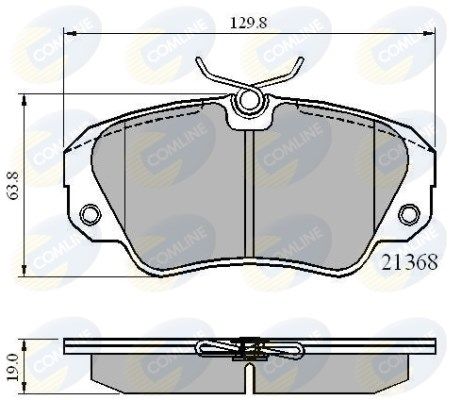 Комплект гальмівних накладок, дискове гальмо, Comline CBP0493