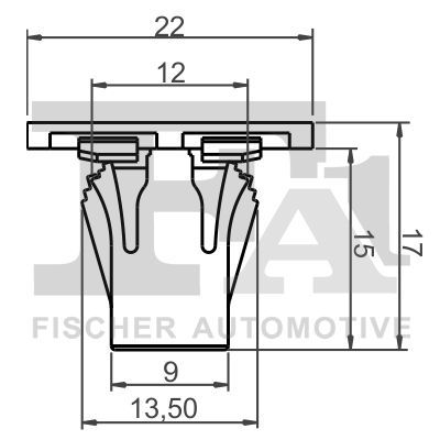 FA1 10-40110.5 Clip, trim/protection strip