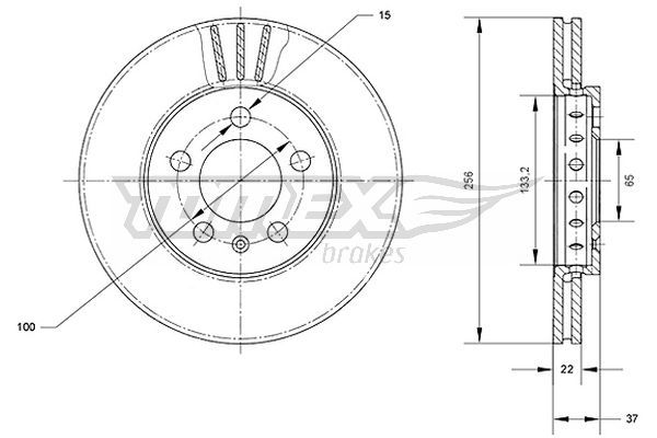 TOMEX Brakes féktárcsa TX 70-03