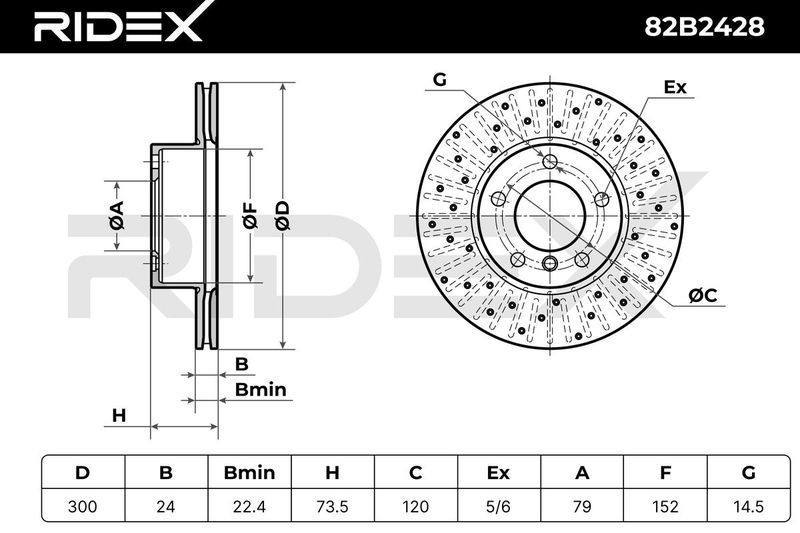 спирачен диск RIDEX