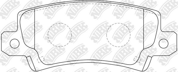 Комплект гальмівних накладок, дискове гальмо, Nibk PN1827