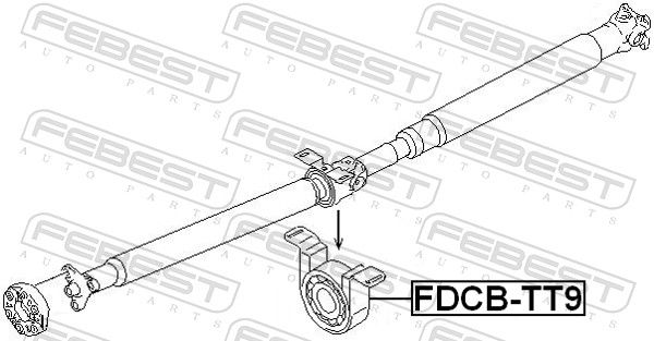 FEBEST FDCB-TT9 Bearing, propshaft centre bearing