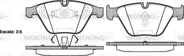 Комплект гальмівних накладок, дискове гальмо, Woking P957310