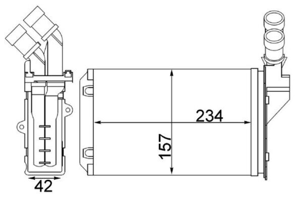 MAHLE Hőcserélő, belső tér fűtés AH 217 000S