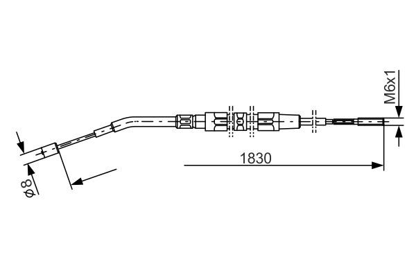 Bosch Cable Pull, parking brake 1 987 477 008 (1987477008)
