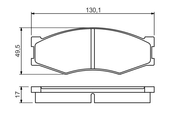 Комплект гальмівних накладок, дискове гальмо, Bosch 0986494541