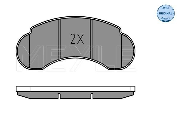 Комплект гальмівних накладок, дискове гальмо, Meyle 0252157314