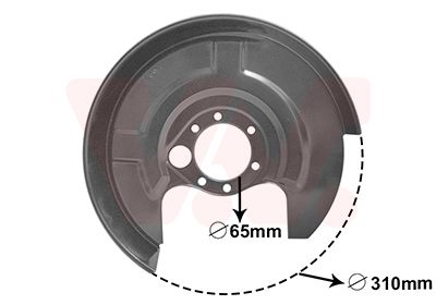 Відбивач, гальмівний диск, Van Wezel 0322373