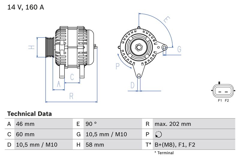 BOSCH generátor 0 986 083 900