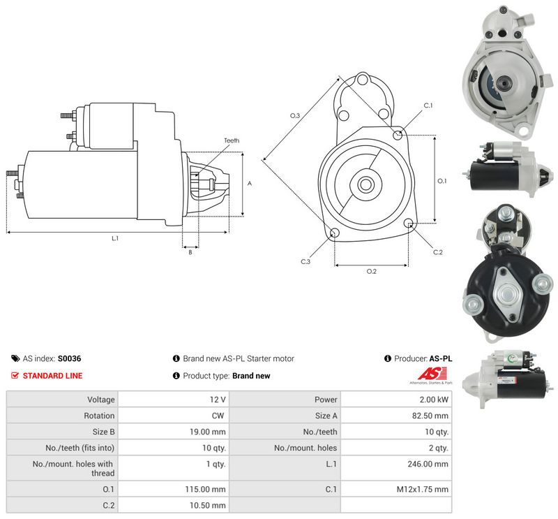 Starter, AS-PL S0036