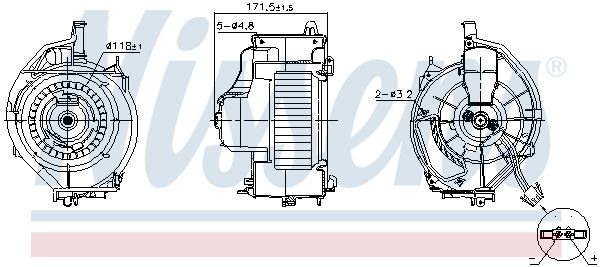 NISSENS Utastér-ventilátor 87478