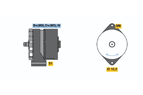 Bosch Alternator 0 120 484 018