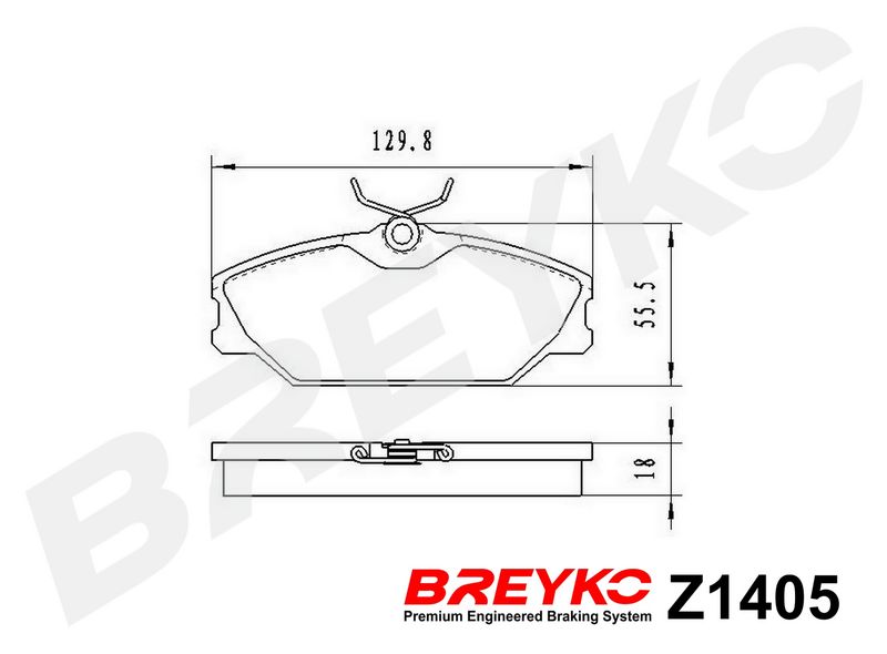 DAVID VASCO Z1405 Brake Pad Set, disc brake