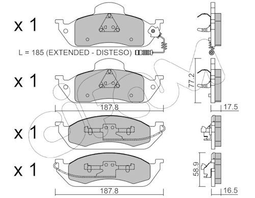 Set placute frana,frana disc 822-569-0 CIFAM